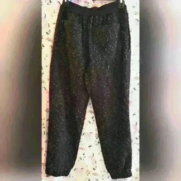 Zara Tweed Casual Comfy Cozy Trendy Fuzzy Drawstring Lounge Jogger Pants Size S - Picture 2 of 3